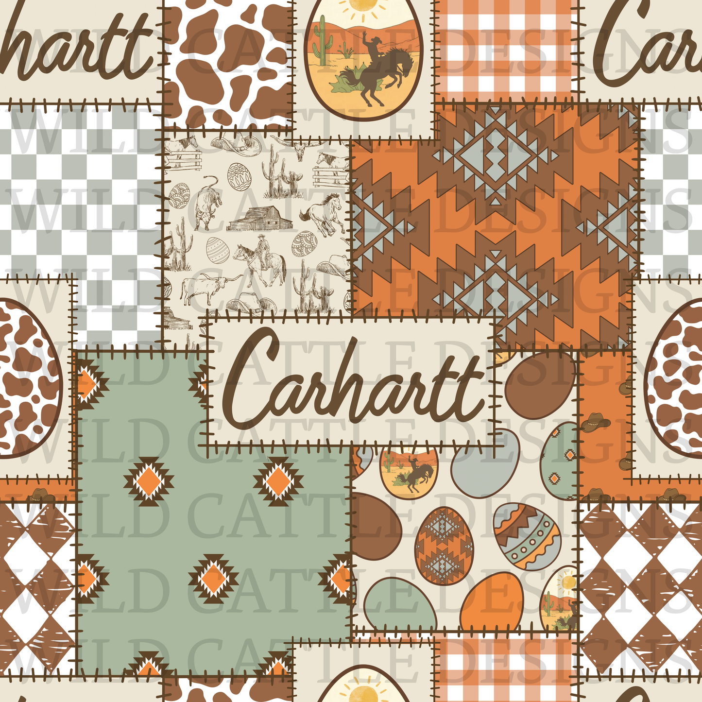 Western easter egg patchwork