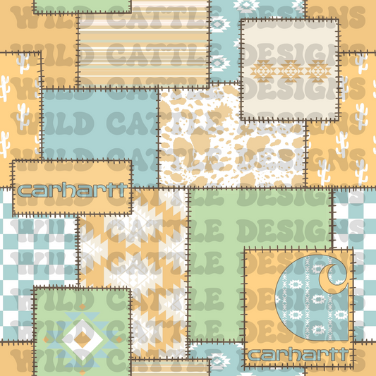 Western sorbet boy car heart patchwork