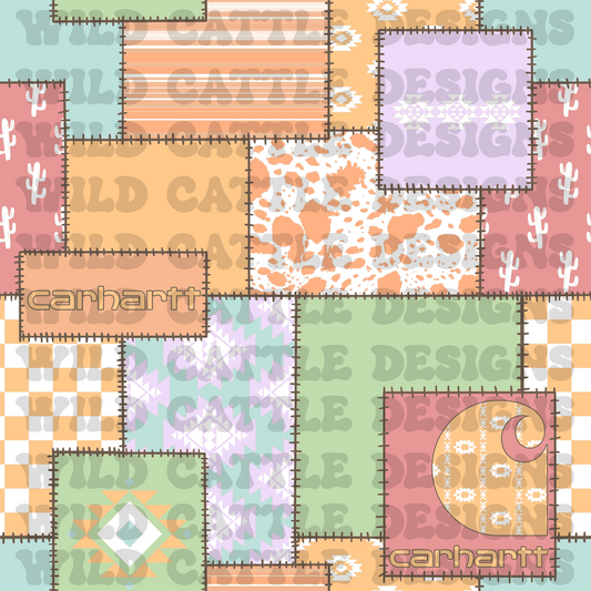 Western sorbet car heart patchwork