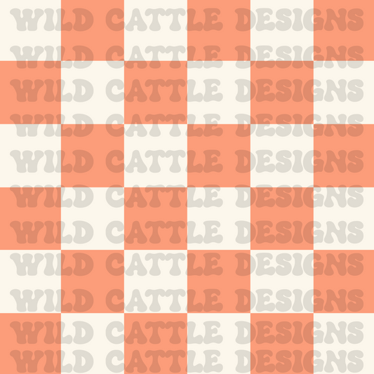 Western sunset check seamless
