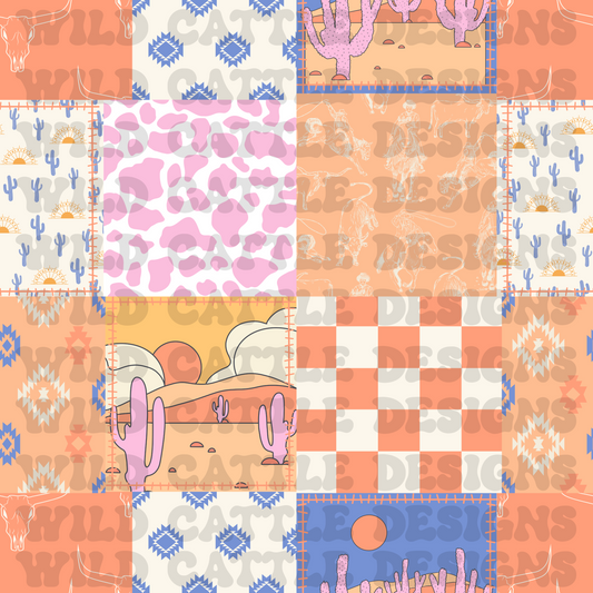 Western sunset patchwork