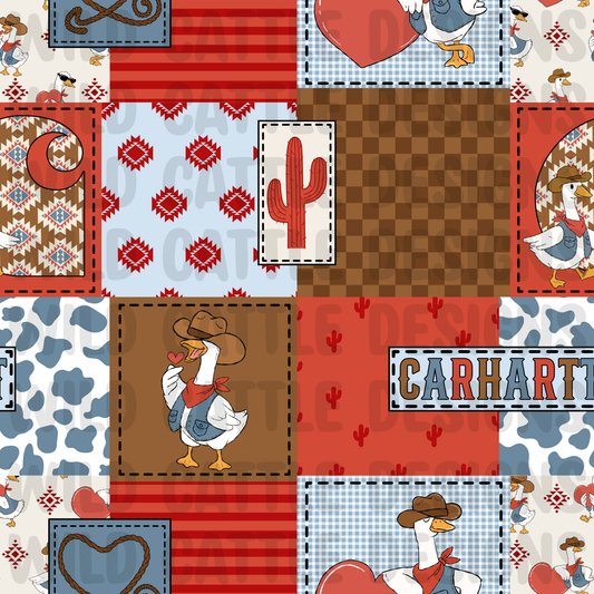 Western valentine goose patchwork