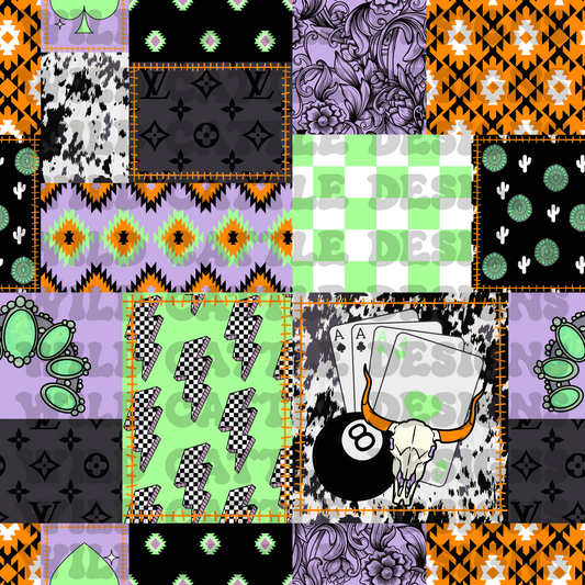 Wild west halloween patchwork