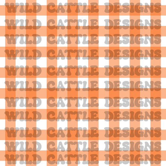 Yeehaw orange plaid seamless