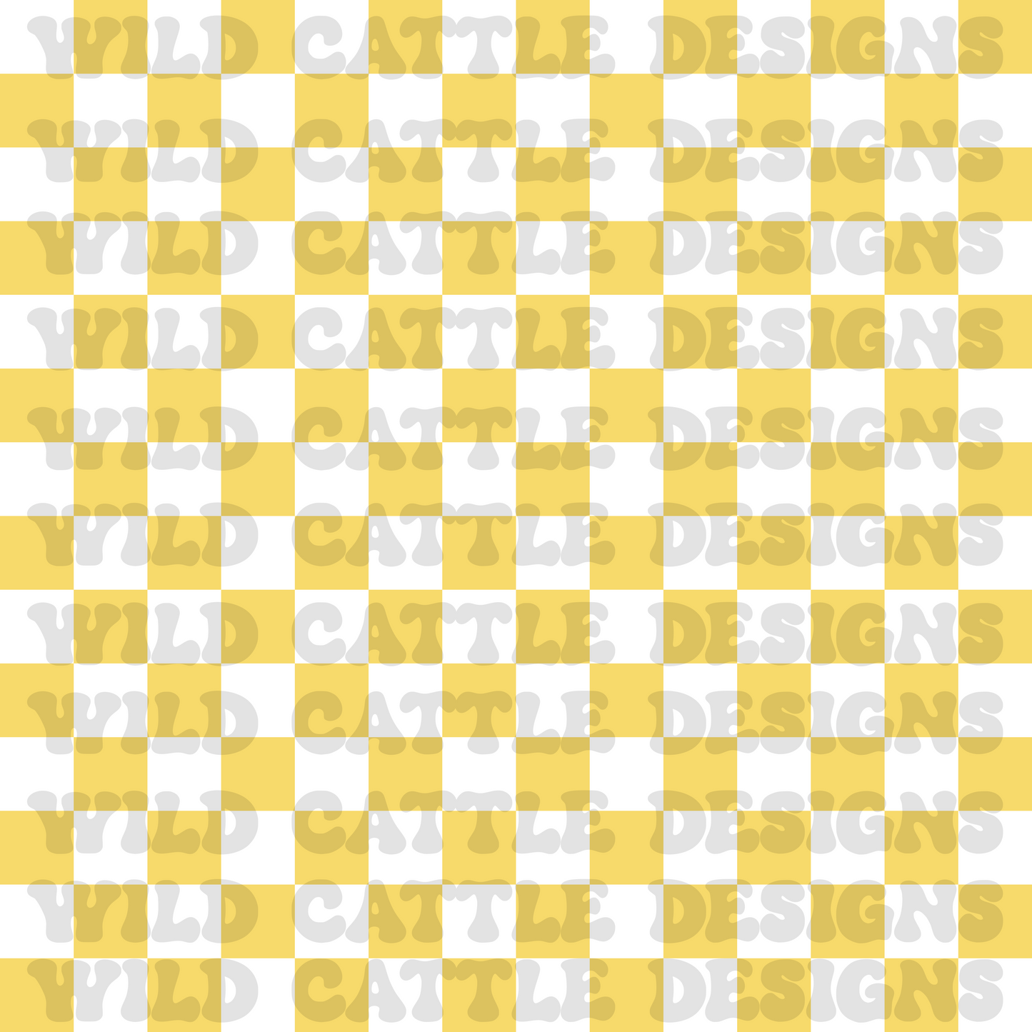 Yellow stitching checker seamless
