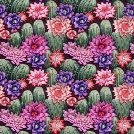 Purple and Pink Cactus Seamless
