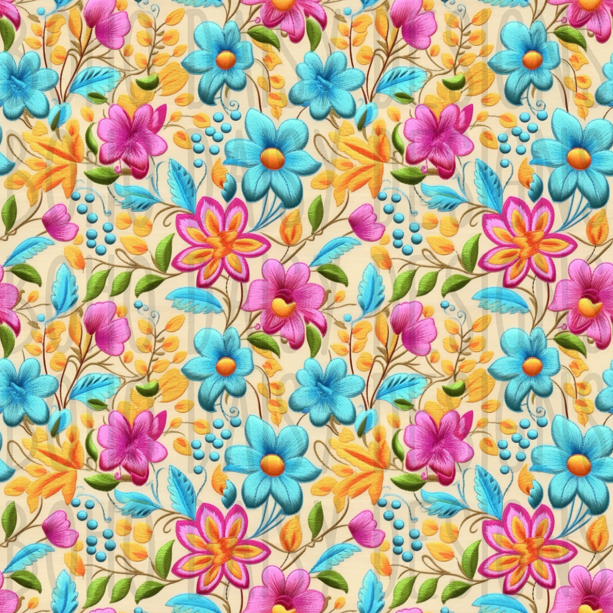 Vibrant Florals Seamless