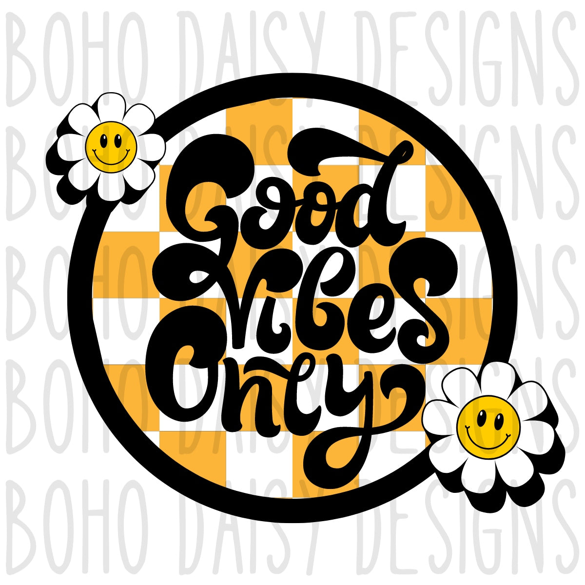 Good Vibes Smiley PNG